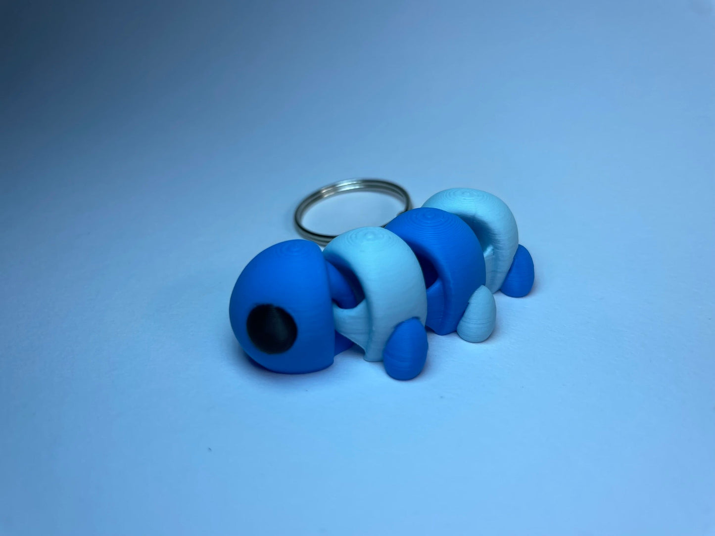 Flexi-Raupe Schlüsselanhänger aus PLA, 3D-gedruckt von 3DruckAS