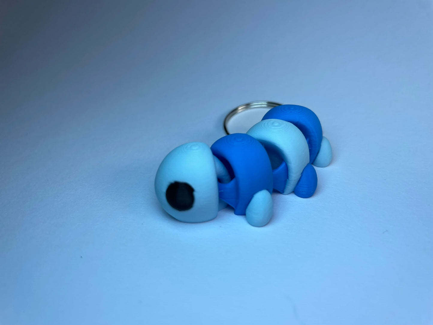Flexi-Raupe Schlüsselanhänger aus PLA, 3D-gedruckt von 3DruckAS