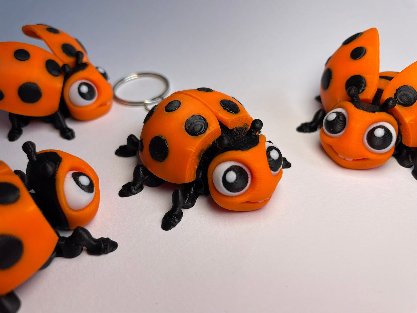 Flexi-Marienkäfer Schlüsselanhänger aus PLA, 3D-gedruckt von 3DruckAS
