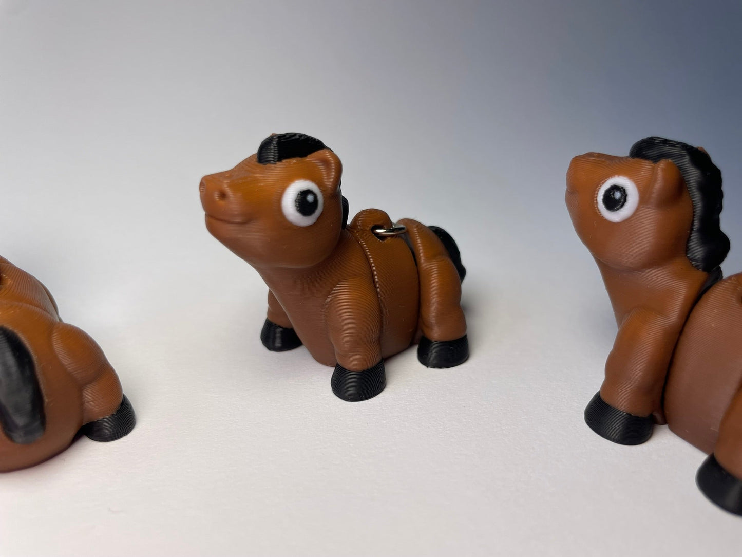Flexi-Pferd Schlüsselanhänger aus PLA, 3D-gedruckt von 3DruckAS