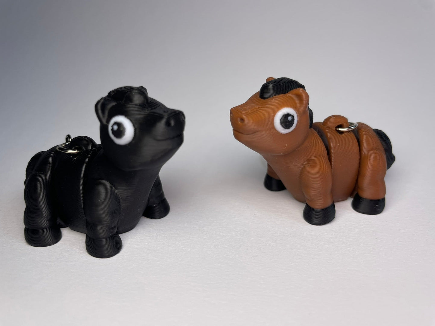 Flexi-Pferd Schlüsselanhänger aus PLA, 3D-gedruckt von 3DruckAS