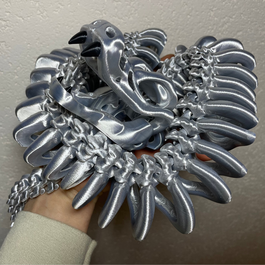XXL(85cm) Skelett-Schlange – Snake - 3D-gedruckte bewegliche Schlangenfigur aus PLA / Silk-Dual-Color