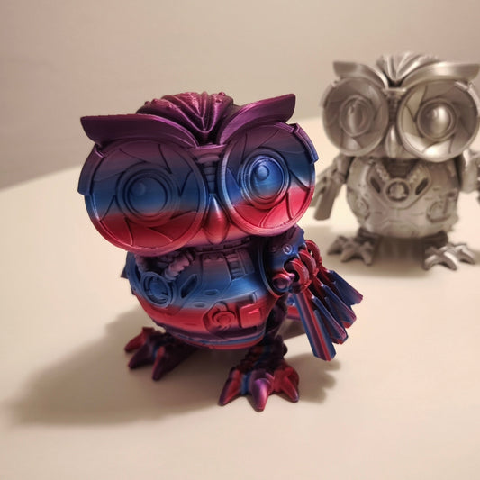 Cyber Eule Janin | Flexi | 3D-Druck Sammelfigur | 3DruckAS