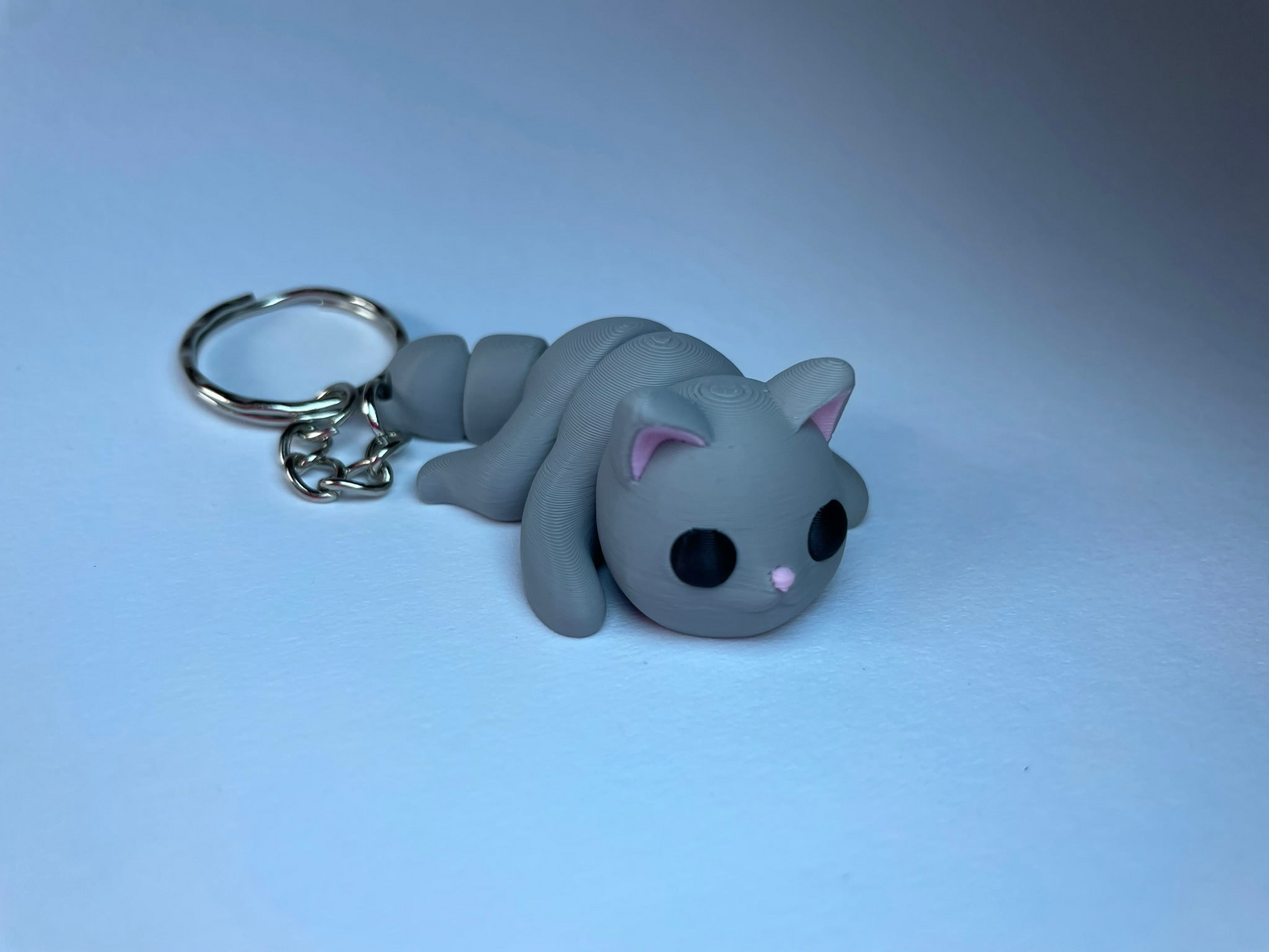 Artur 3D-Katze – handveredelt im Allgäu, Schlüsselanhänger aus PLA