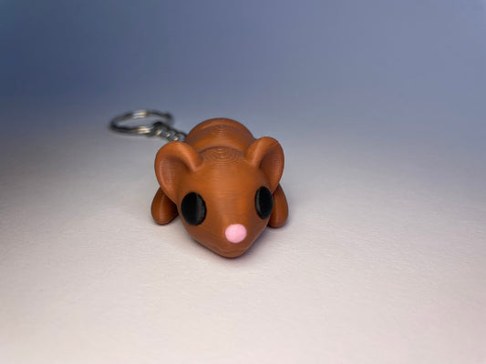 Browny Schlüsselanhänger – bewegliche 3D-Maus Figur, 3D-gedruckt