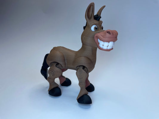 Fleißiger Flexi-Esel Anatoli – witzige PLA-Figur, nachhaltig produziert im Allgäu