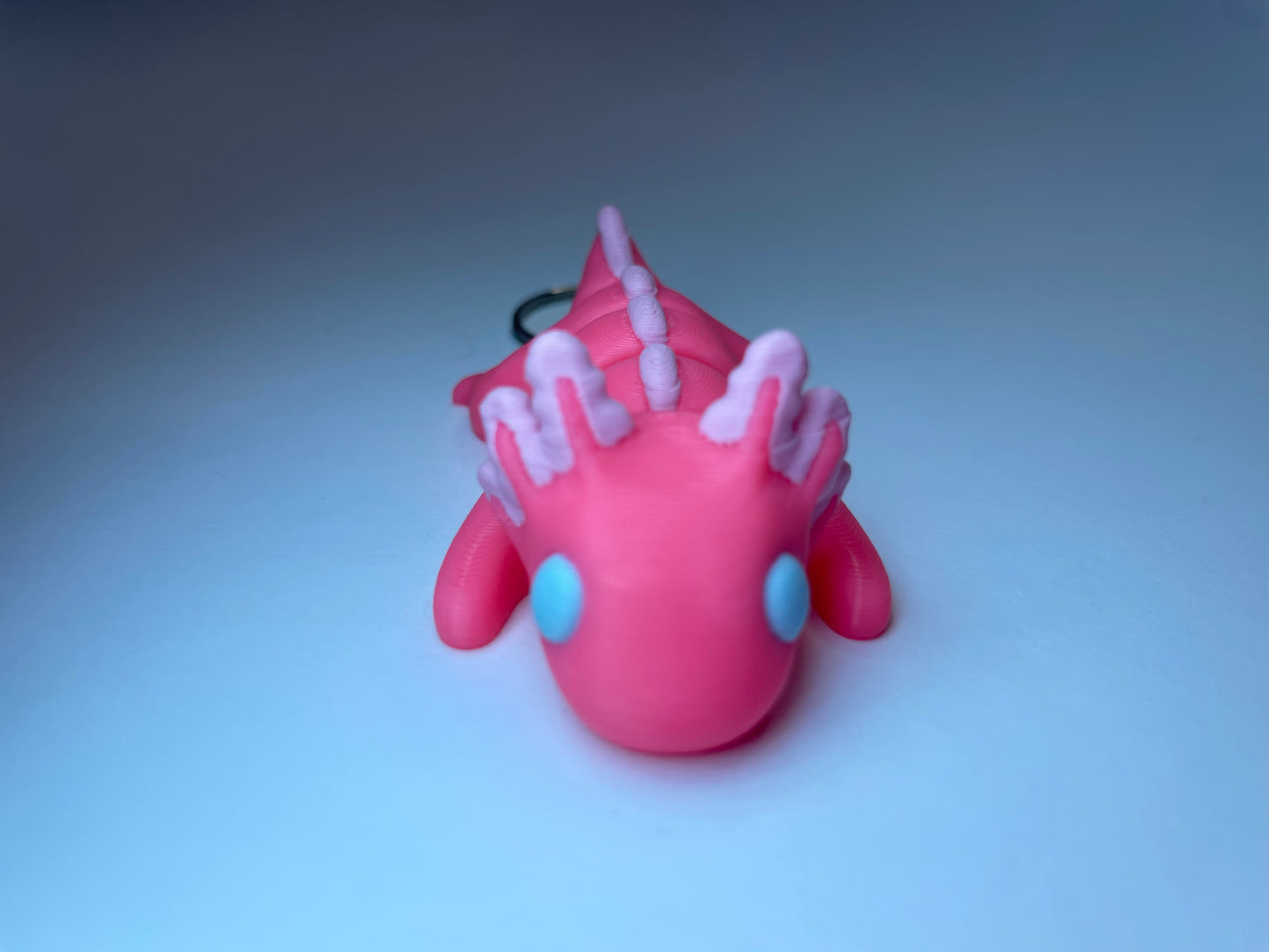 Originelles Geschenk: Flexi-Axolotl Aurelia in Rosa/Pink, 3D-gedruckt
