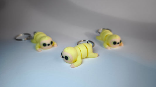 Flexi-Faultier Mumu – Schlüsselanhänger aus PLA, beweglich & süß