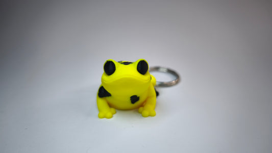 Flexi-Frosch Klecksi – Vorderansicht, 3D-gedruckter Schlüsselanhänger