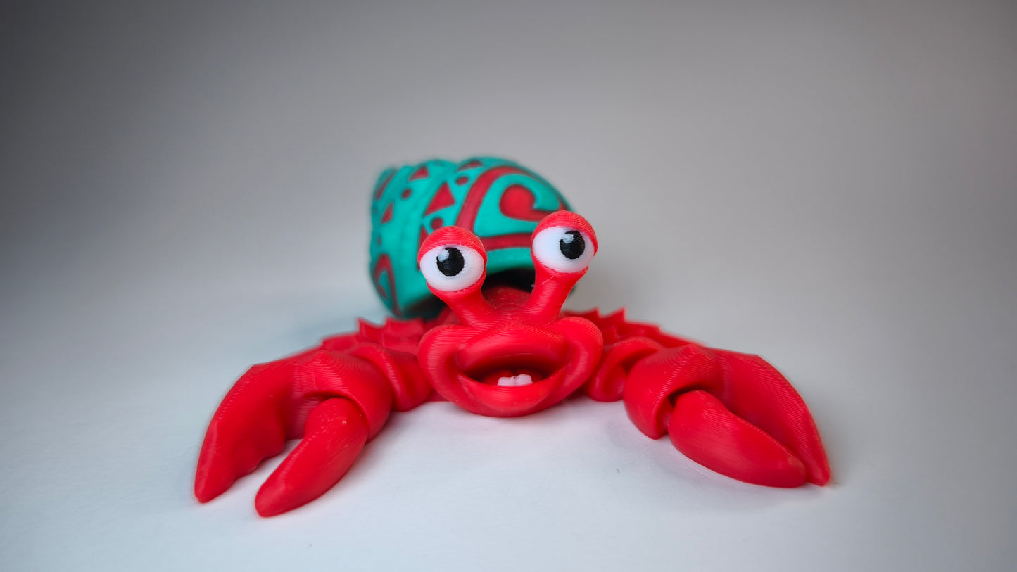 Flexi-Krabbe Kalli – 3D-gedruckte Figur aus PLA, beweglich & detailreich