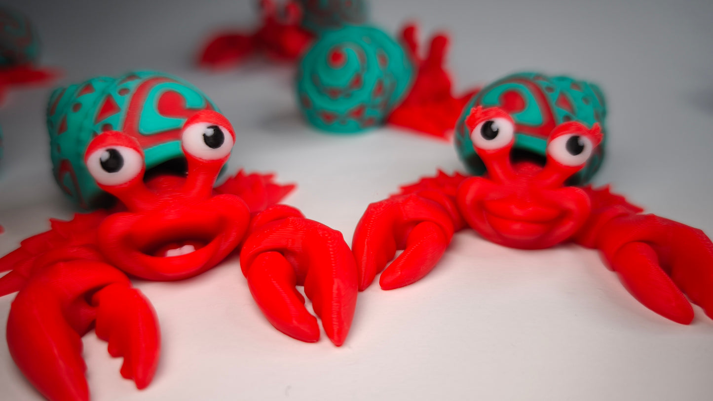 Flexi-Krabbe Kalli – 3D-gedruckte Figur aus PLA, beweglich & detailreich