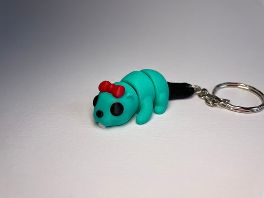 Schlüsselanhänger Greta – bewegliche Biberin Figur aus PLA 3D-Druck