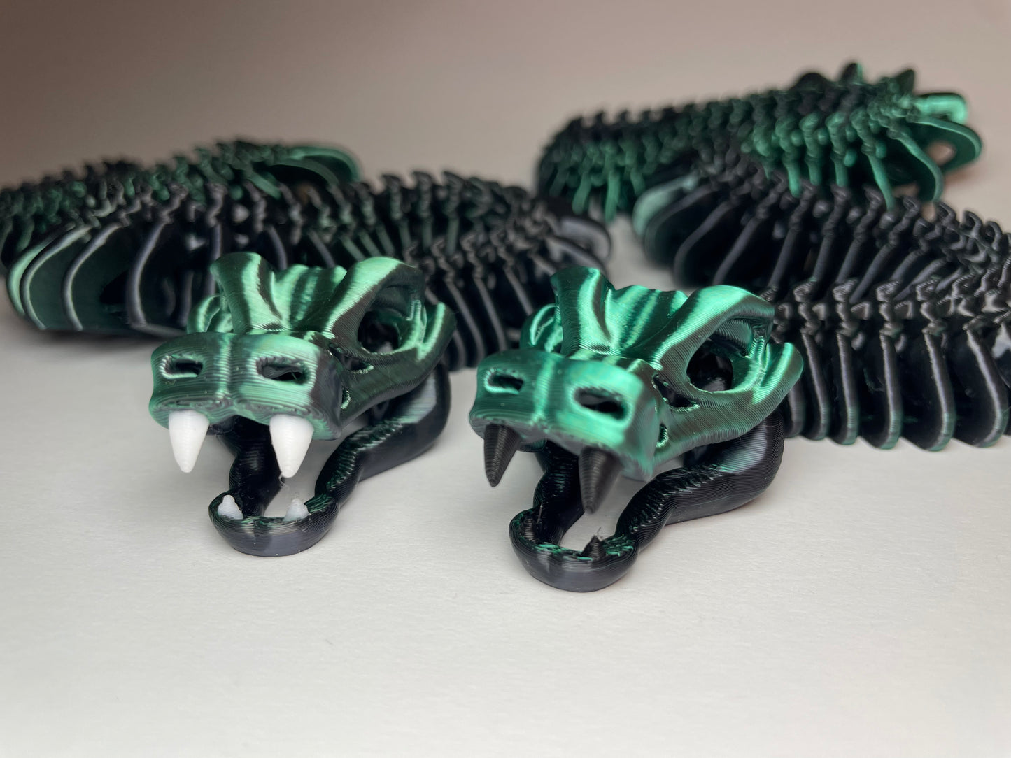 Flexi Schlange Grün – 3D-gedrucktes Fidget Toy aus PLA