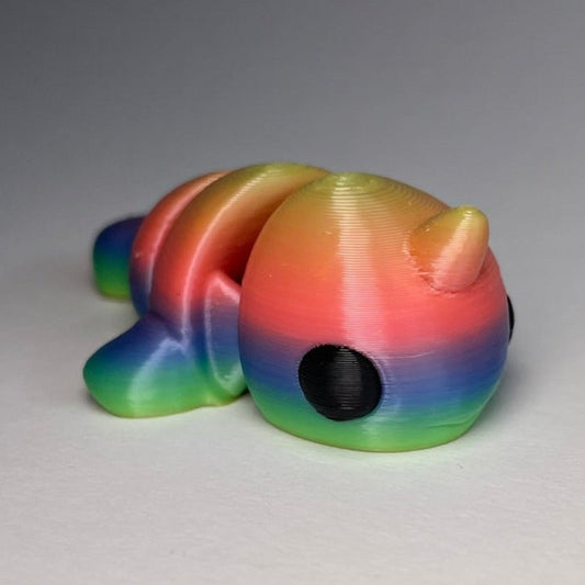 Flexi-Narwal Schlüsselanhänger Marvin – 3D-Druck Figur mit Stoßzahn