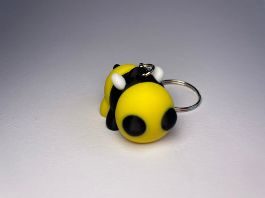 Gelb-schwarzer 3D-Schlüsselanhänger Biene Mija – bewegliche Flexi-Figur aus PLA