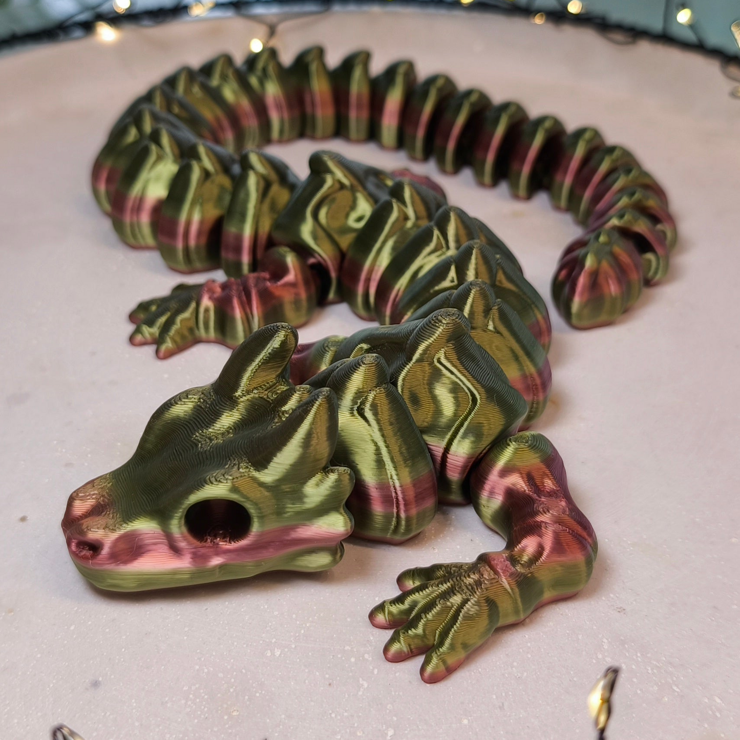 Flexi Skelett Drache – 3D-gedruckte bewegliche Drachenfigur aus PLA