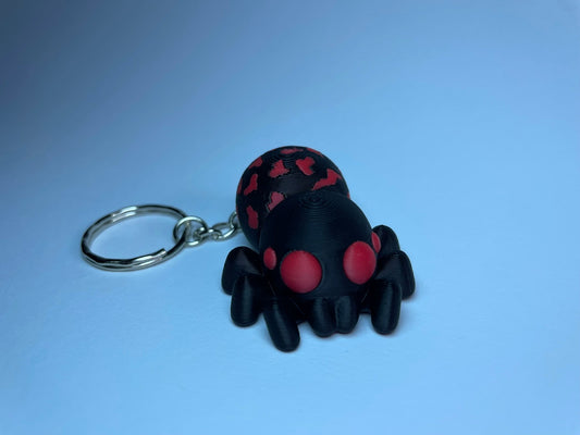 Flexibler 3D-Schlüsselanhänger Speedy – Spinne Figur aus PLA, Allgäu