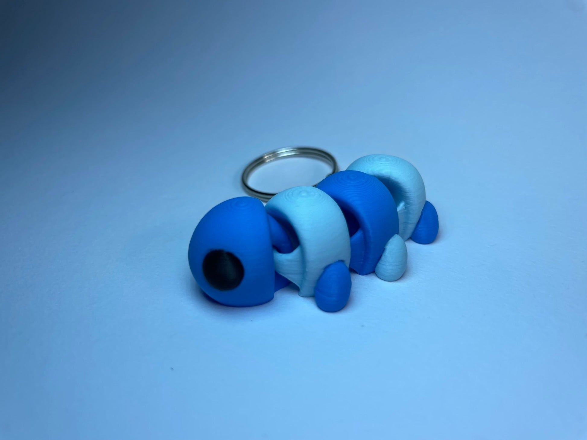 Flexi-Raupe Schlüsselanhänger aus PLA, 3D-gedruckt von 3DruckAS
