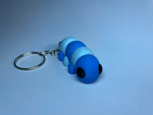 Flexi-Raupe Schlüsselanhänger aus PLA, 3D-gedruckt von 3DruckAS