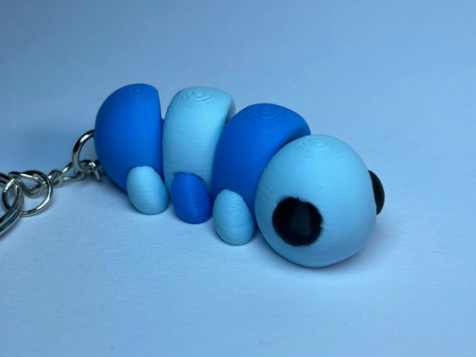Flexi-Raupe Schlüsselanhänger aus PLA, 3D-gedruckt von 3DruckAS