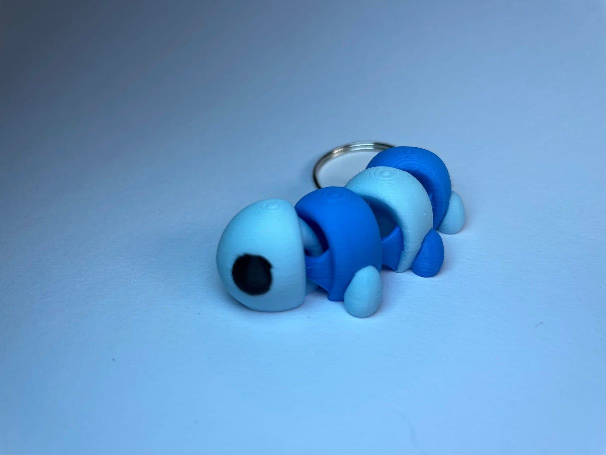 Flexi-Raupe Schlüsselanhänger aus PLA, 3D-gedruckt von 3DruckAS