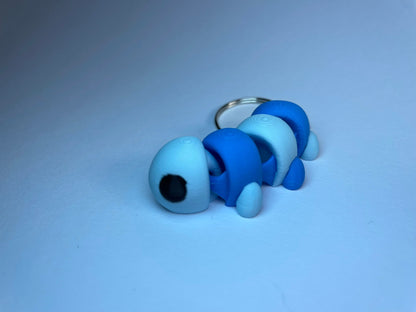 Flexi-Raupe Schlüsselanhänger aus PLA, 3D-gedruckt von 3DruckAS