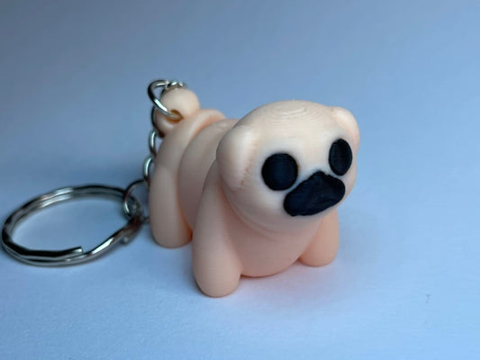 Flexi-Hund Schlüsselanhänger aus PLA, 3D-gedruckt von 3DruckAS