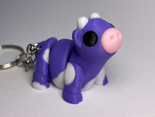 Flexi-Kuh Schlüsselanhänger aus PLA, 3D-gedruckt von 3DruckAS