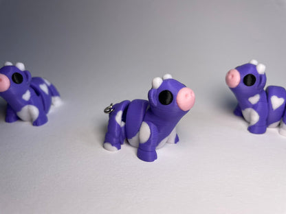 Flexi-Kuh Schlüsselanhänger aus PLA, 3D-gedruckt von 3DruckAS