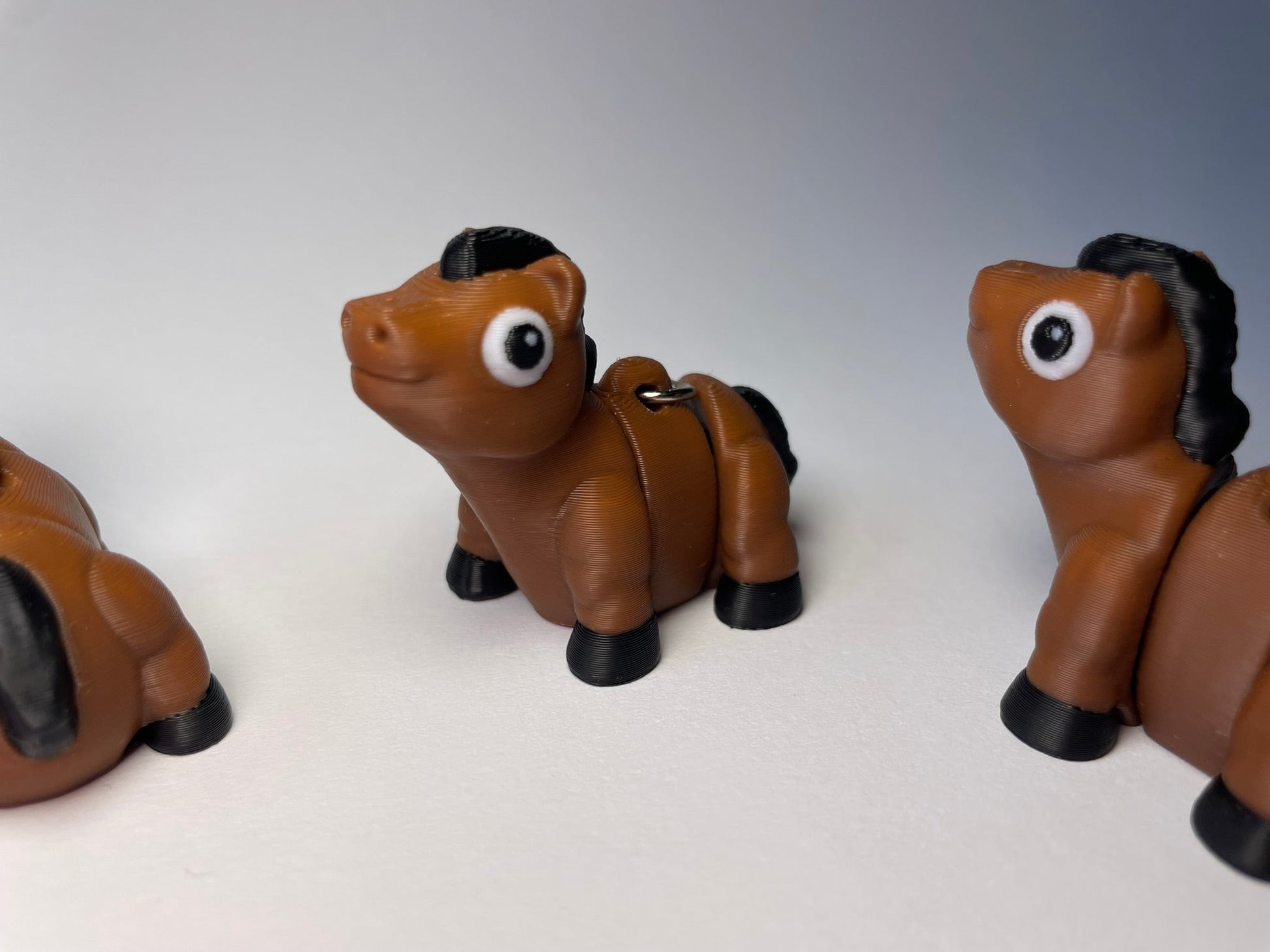Flexi-Pferd Schlüsselanhänger aus PLA, 3D-gedruckt von 3DruckAS