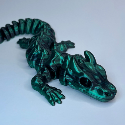 Flexi Skelett Drache – 3D-gedruckte bewegliche Drachenfigur aus PLA