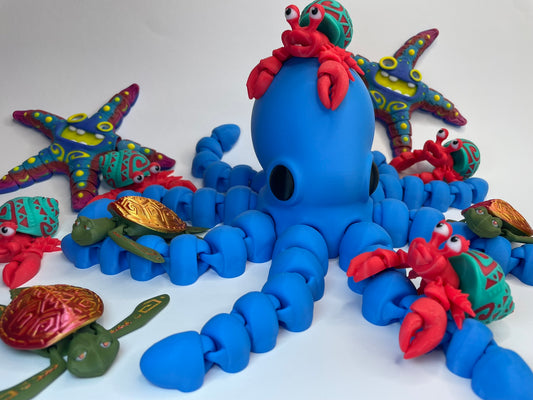 Riesen Flexi Oktopus aus PLA, 3D-gedruckt von 3DruckAS
