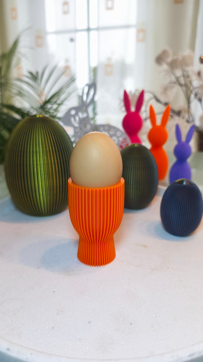 Eierbecher geriffelt  | Dekorative Eierbecher | große Farbauswahl