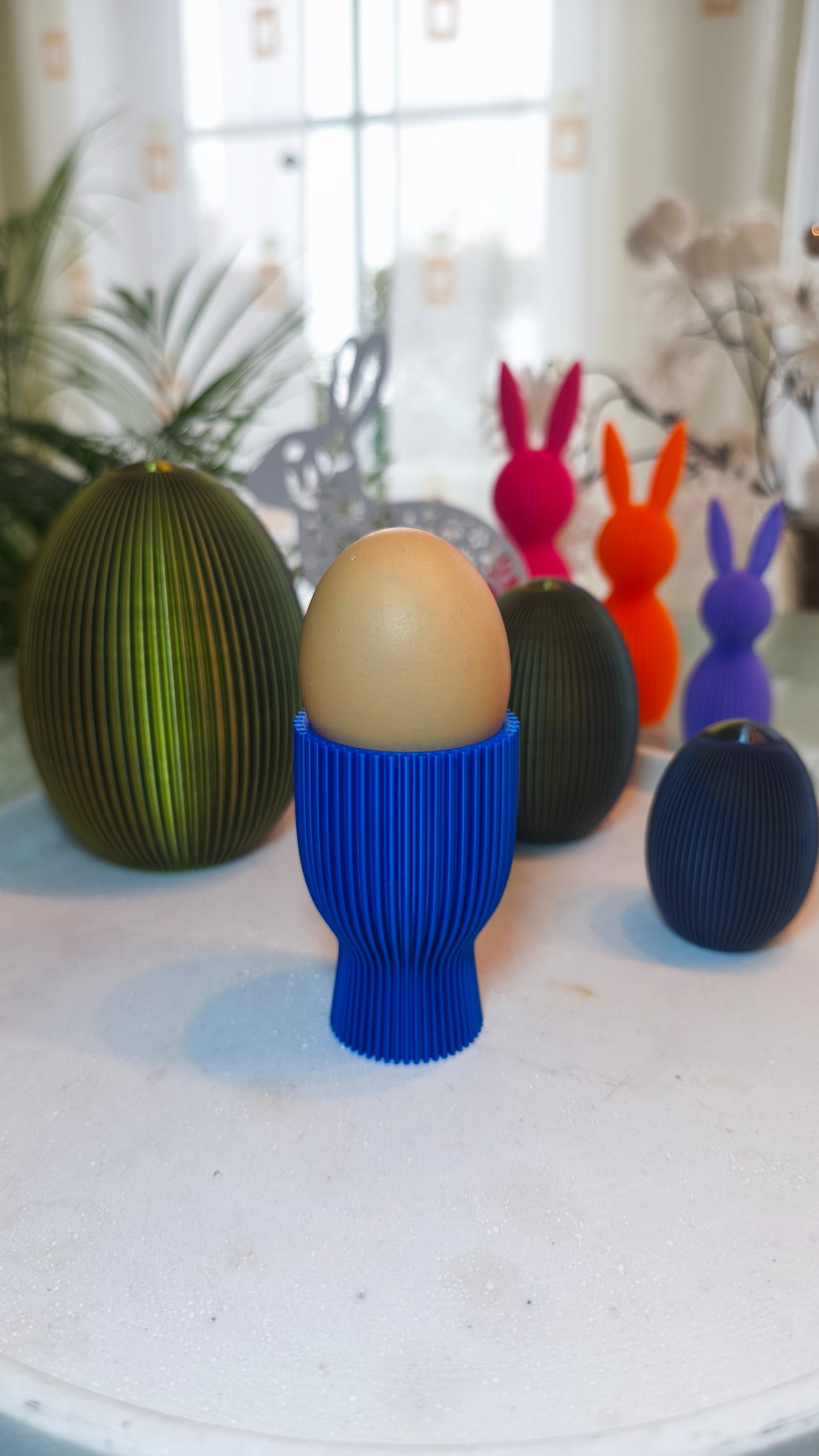 Eierbecher geriffelt  | Dekorative Eierbecher | große Farbauswahl