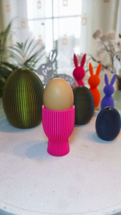 Eierbecher geriffelt  | Dekorative Eierbecher | große Farbauswahl