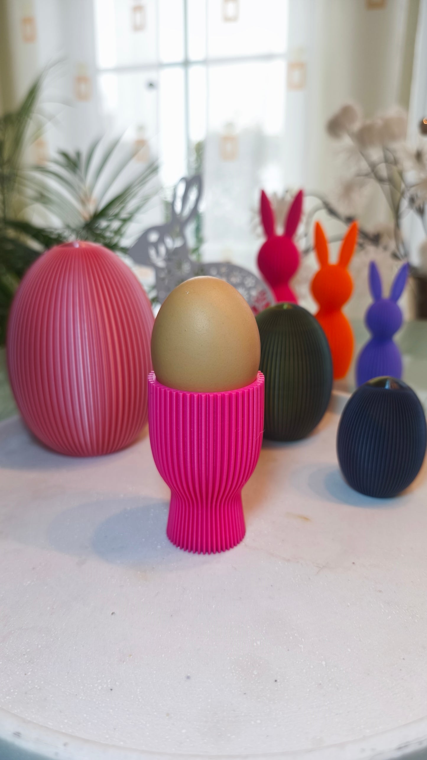 Eierbecher geriffelt  | Dekorative Eierbecher | große Farbauswahl