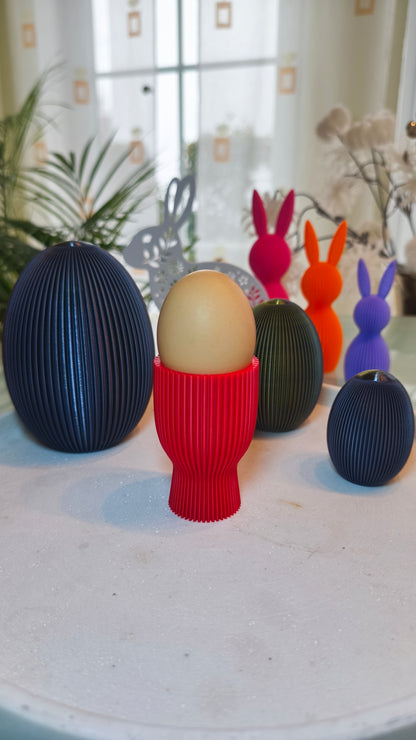 Eierbecher geriffelt  | Dekorative Eierbecher | große Farbauswahl