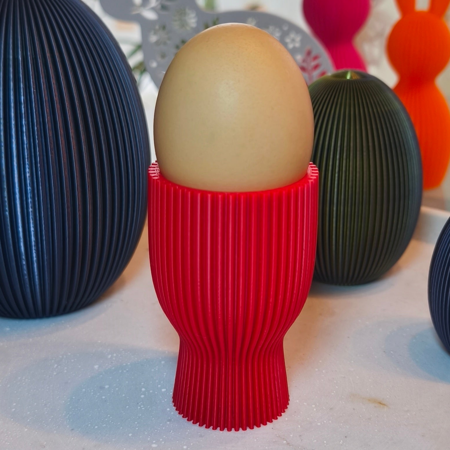 Eierbecher geriffelt  | Dekorative Eierbecher | große Farbauswahl