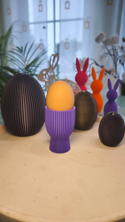 Eierbecher geriffelt  | Dekorative Eierbecher | große Farbauswahl