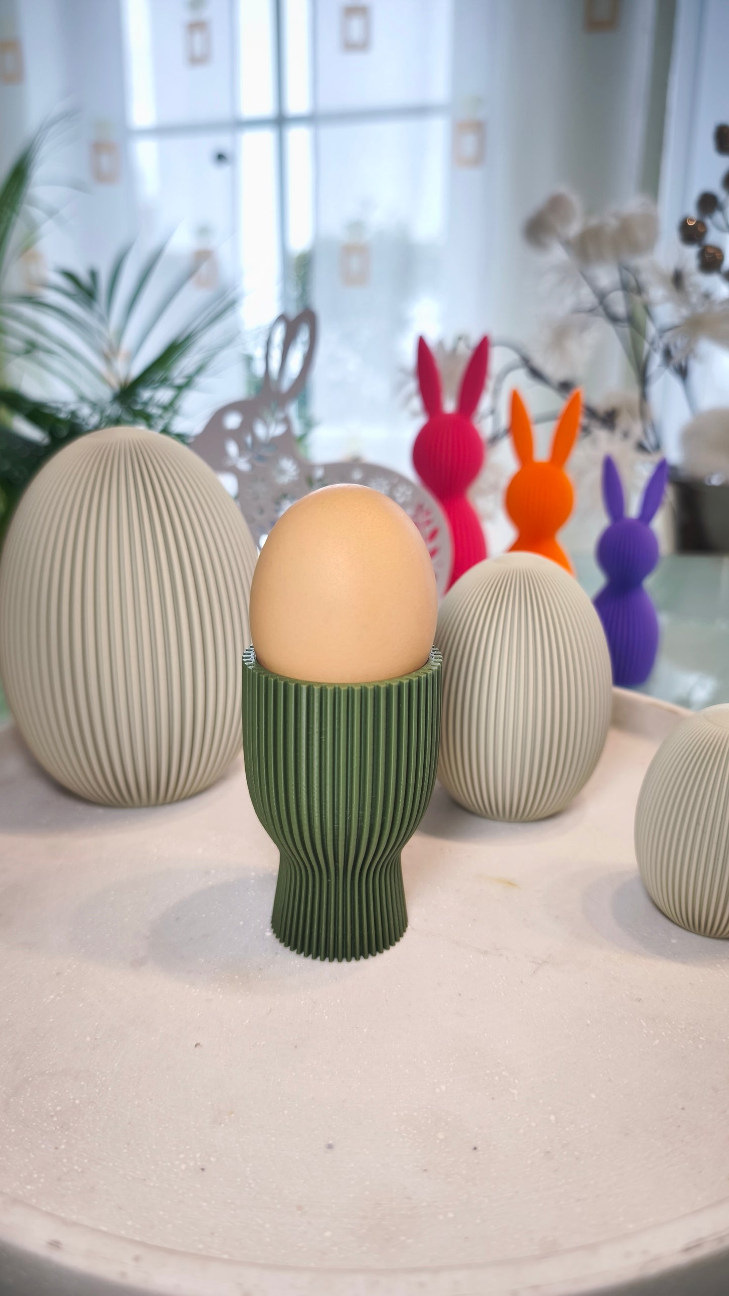 Eierbecher geriffelt  | Dekorative Eierbecher | große Farbauswahl