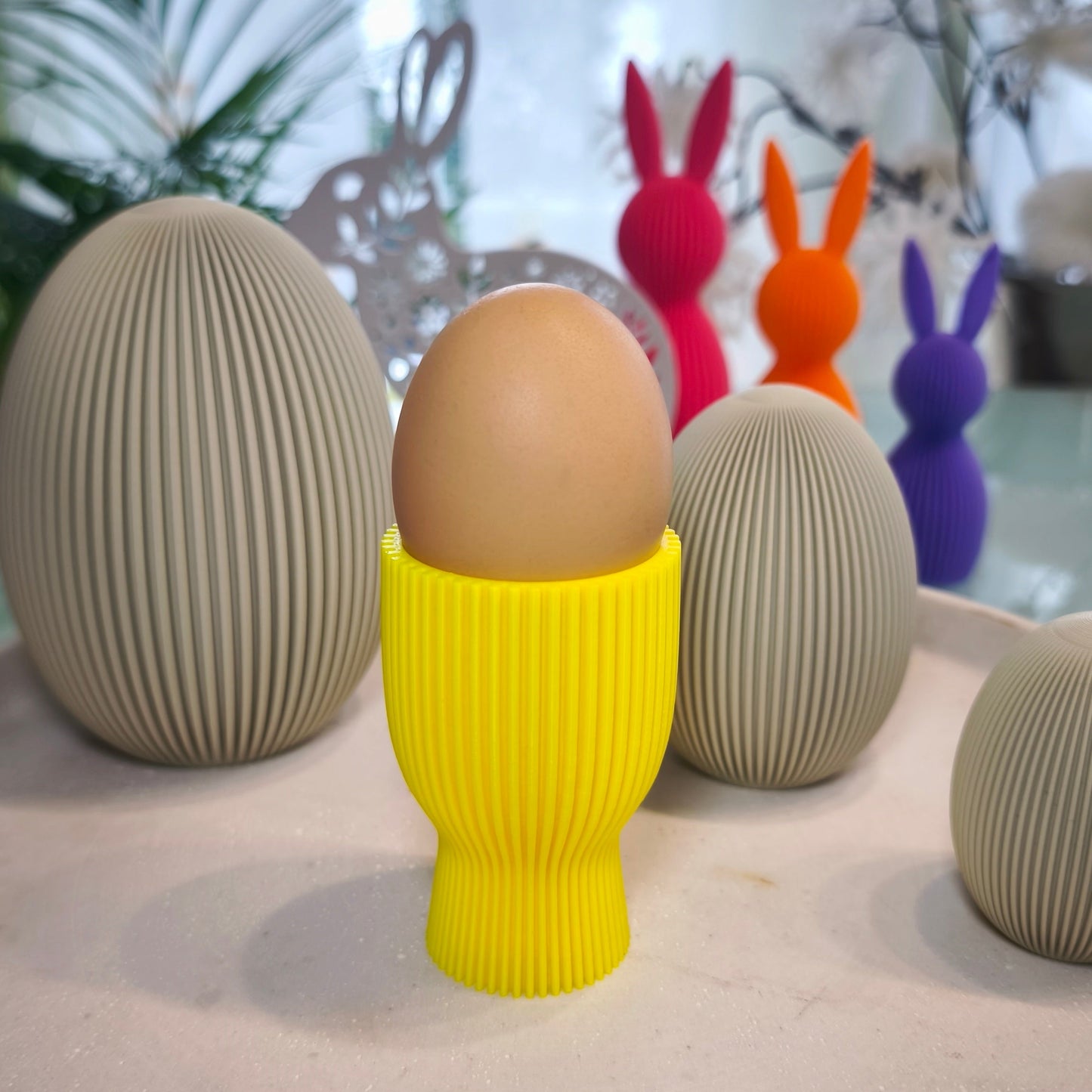 Eierbecher geriffelt  | Dekorative Eierbecher | große Farbauswahl
