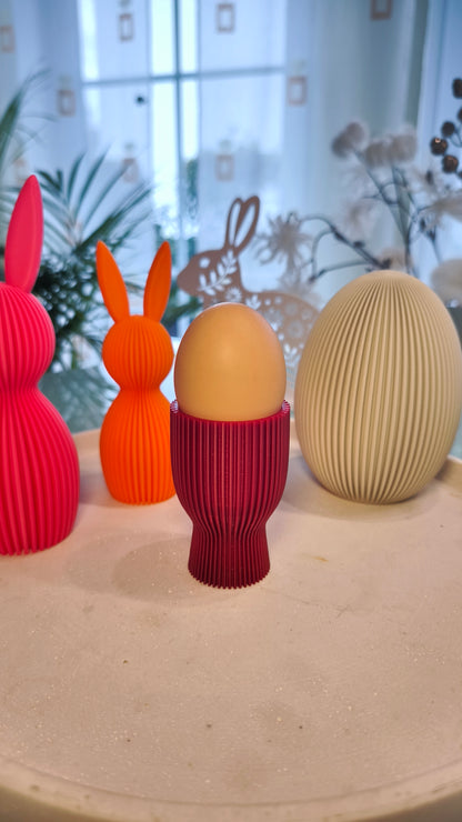 Eierbecher geriffelt  | Dekorative Eierbecher | große Farbauswahl