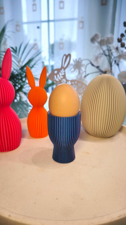 Eierbecher geriffelt  | Dekorative Eierbecher | große Farbauswahl
