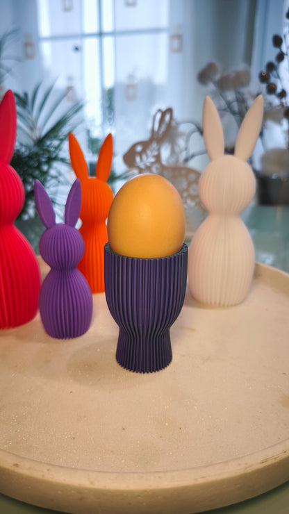 Eierbecher geriffelt  | Dekorative Eierbecher | große Farbauswahl