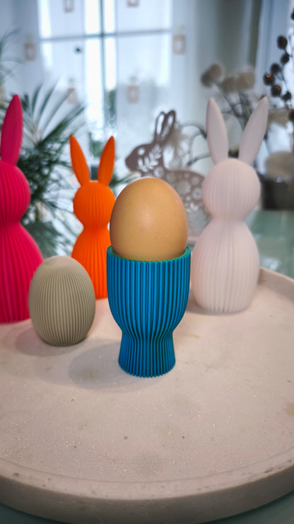 Eierbecher geriffelt  | Dekorative Eierbecher | große Farbauswahl