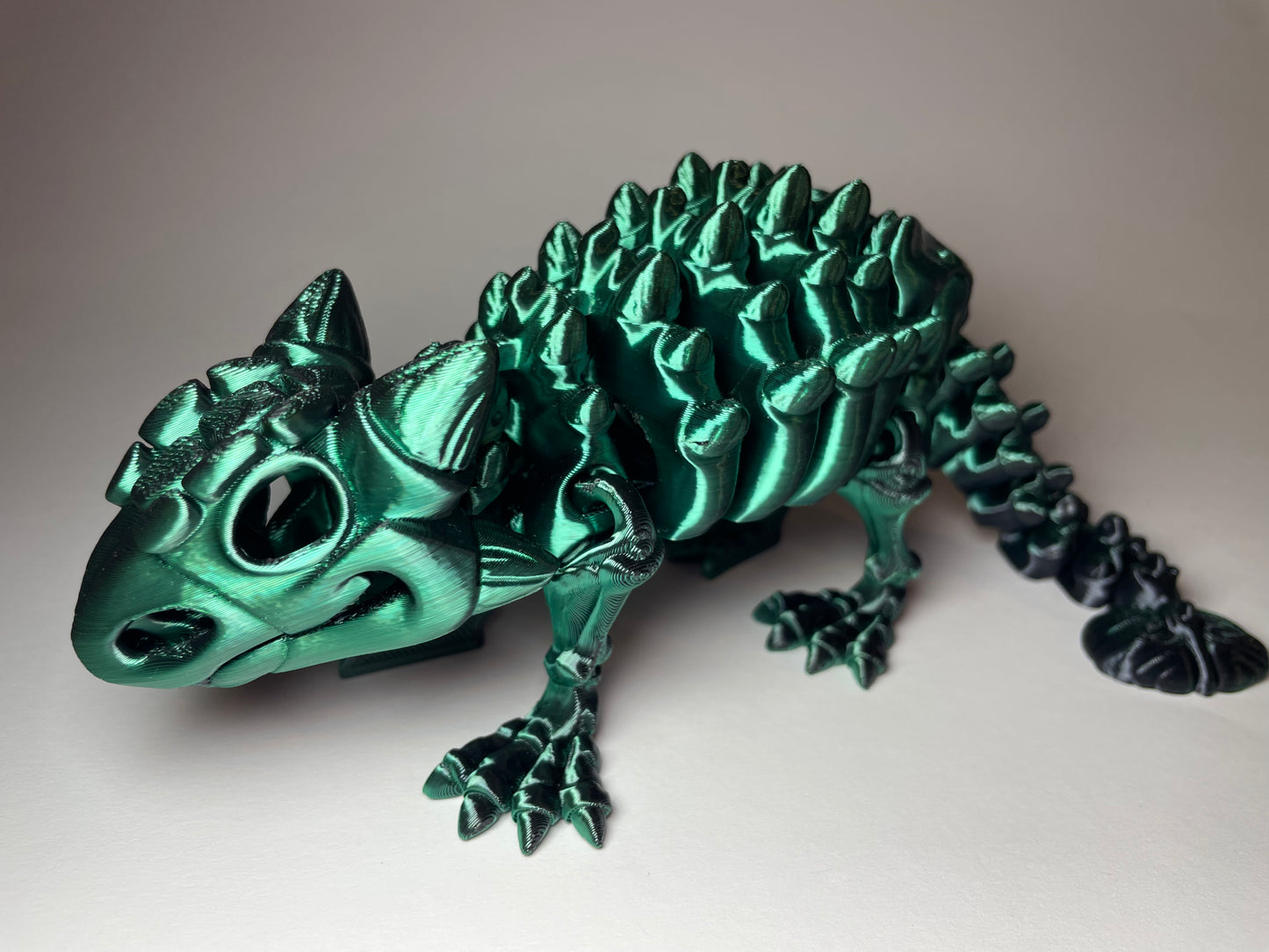 Ankylosaurus Flexi-Skelett – 3D-gedruckte Dinosaurierfigur aus PLA / Silk-Dual-Color