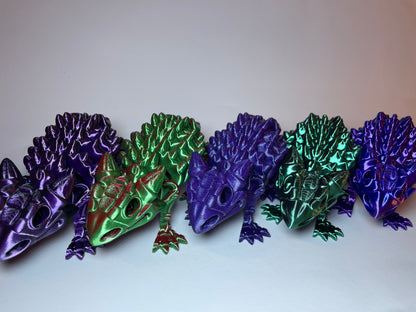 Ankylosaurus Flexi-Skelett – 3D-gedruckte Dinosaurierfigur aus PLA / Silk-Dual-Color