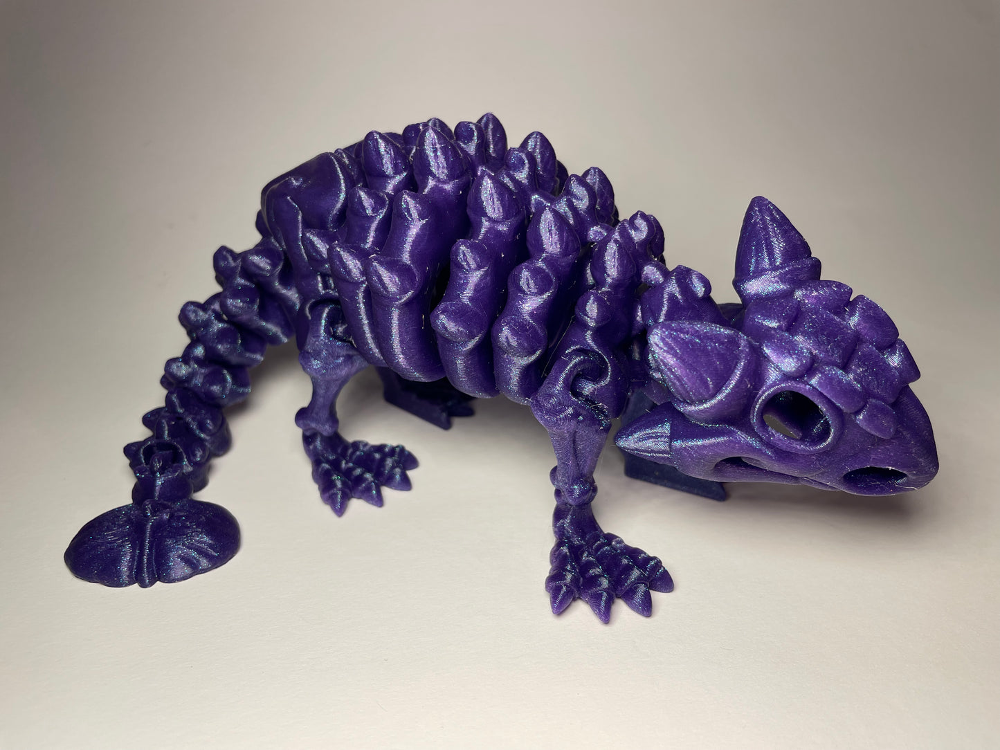 Ankylosaurus Flexi-Skelett – 3D-gedruckte Dinosaurierfigur aus PLA / Silk-Dual-Color