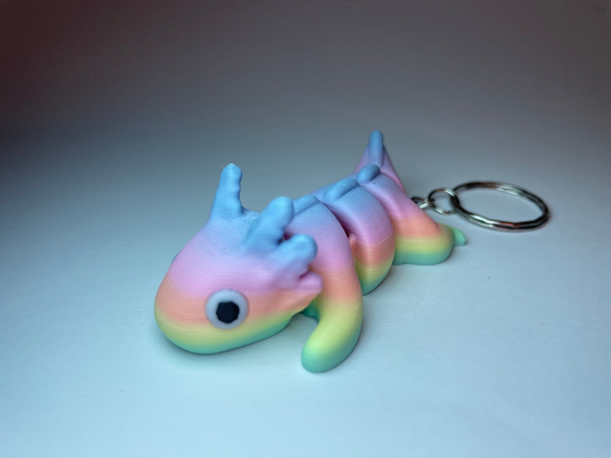 Flexi-Axolotl Stella von 3DruckAS als Geschenkidee für Tier- und Fantasyfans