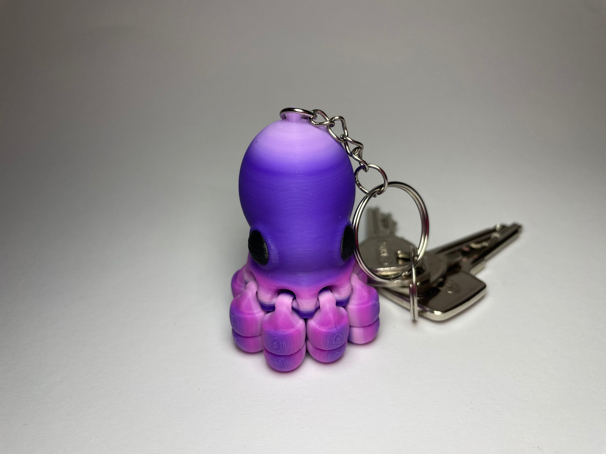 Regenbogen-Flexi-Oktopus Jally am Schlüsselbund